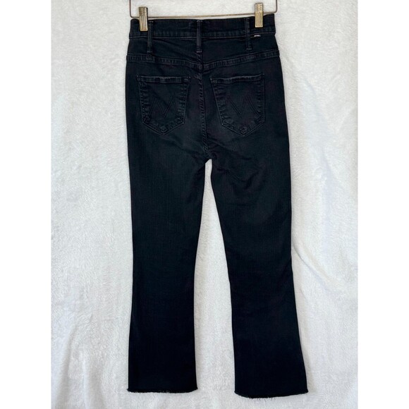 Mother Jeans Women's 24 Black The Hustler Ankle Fray Hem Not Guilty Wash - Picture 6 of 15
